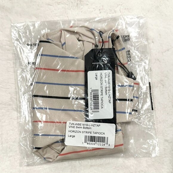 NWT Tavik Vine Cutout Swim Bottom in Horizon Stripe Tapioca - Large - Picture 5 of 8